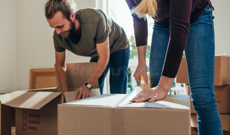 Couple packing with our assistance
