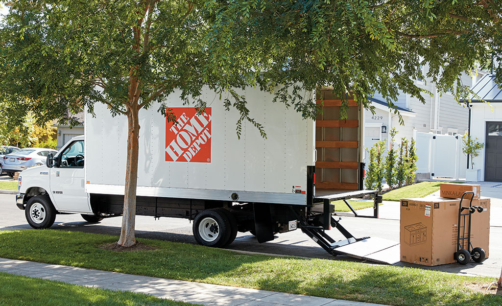Moving truck ready for loading
